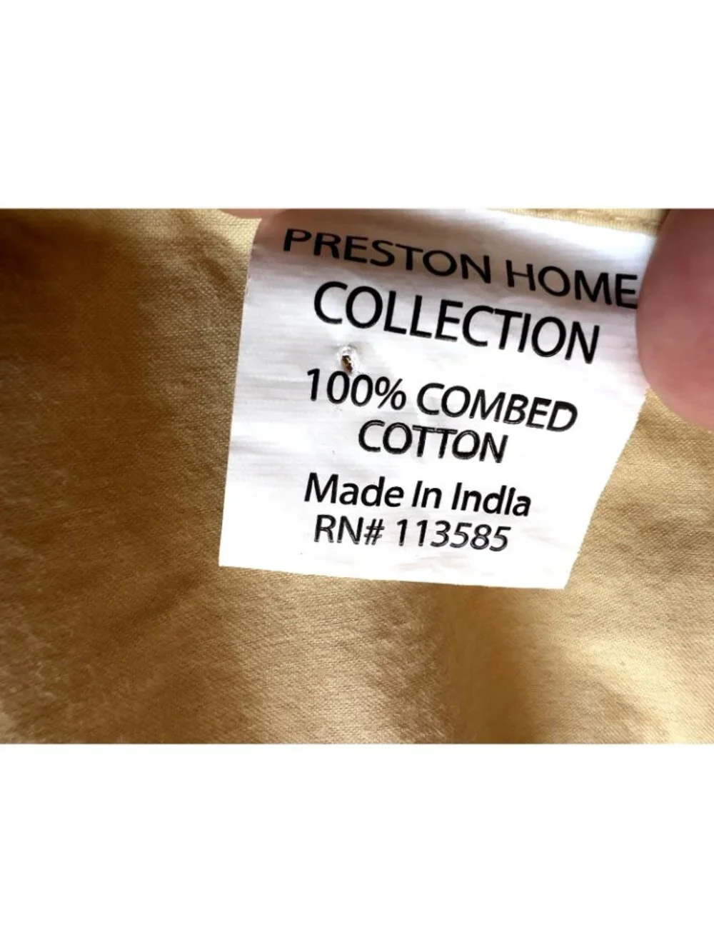 100% Combed COTTON Full FLAT Sheet Yellow Gold Preston Home Collection 86